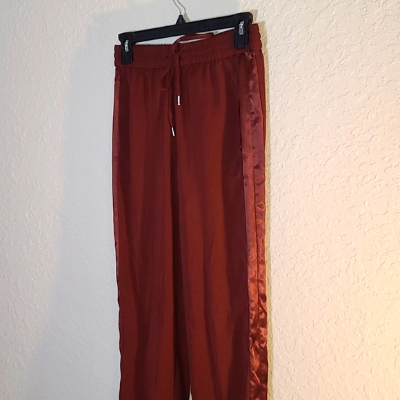 Women H M Maroon Lounge Pants Tuxedo 
